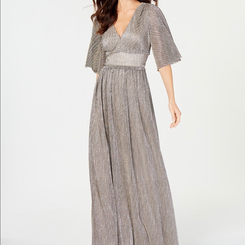 Adrianna Papell Chainmail-Knit Gown